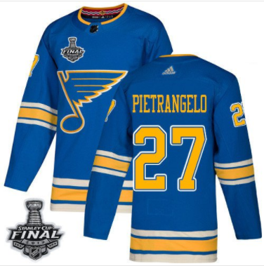 Blues #27 Alex Pietrangelo Blau Alternate 2019 Stanley Cup Final